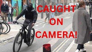  BRICK LANE PHONE SNATCHER CAUGHT ON CAMERA!  BEWARE IF VISITING BRICK LANE MARKET!