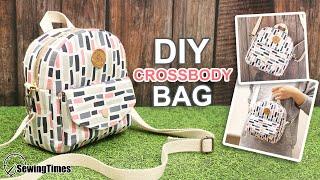 DIY CROSSBODY BAG | Casual Shoulder Bag Sewing Pattern & Tutorial [sewingtimes]