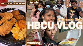 HBCU VLOG @ SAVANNAH STATE: FRIED CHICKEN WED, WORKING, CHILLING W/ FRIENDS | Nyla Symone