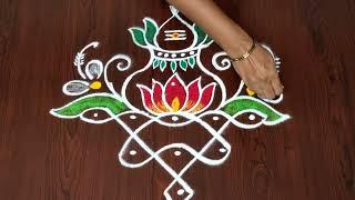 Varalakshmi vratham rangoli || rangoli designs || muggulu ||