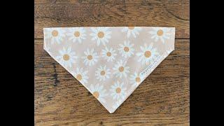 How to Sew a Dog Bandana | Slip-Over-the-Collar | Sewing a Reversible Dog Bandana