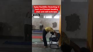 Standing Chakrasana Practice wall and Chair technique || Spine flexibility deep back Stretching