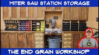 Miter Saw Station Storage Ideas - The End Grain Workshop