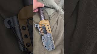 Custom kydex sheath kabar USMC with piggyback and fire steel. Grizzly-outdoors.com #customkydex