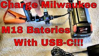 Milwaukee M18 USB-C: Charge Your M18 Batteries with USB-C!