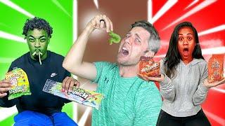 SOUR vs GROSS vs SPICY CANDY CHALLENGE! *Miss The Trick Shot, Eat The Candy*