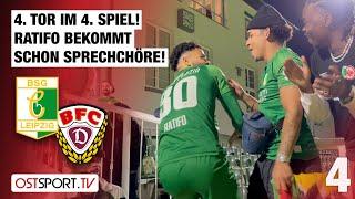 4. Tor im 4. Spiel! Ratifo-Sprechchöre von Fans: Chemie Leipzig - BFC Dynamo | Regionalliga Nordost