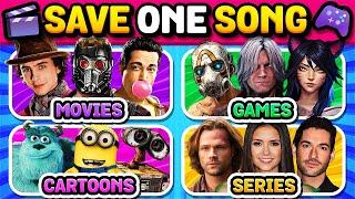 MOVIES vs GAMES vs CARTOONS⭐️ vs SERIES Save One Song: Part 2 | Music Quiz Challenge