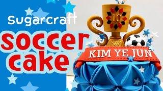 ::sugarcraft::soccer cake tutorial 축구 우승컵 케이크 만들기