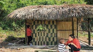 17-year-old single mother has completed 80% of bamboo house and takes care of sick son