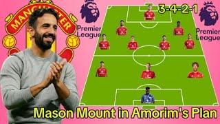 Mason Mount "IN" ~ SEE  NEW MAN UNITED Potential 3-4-2-1 Line up Under Ruben Amorim Season 2024/2025