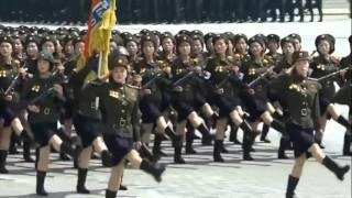 I put some Bee Gees music over North Korean marching