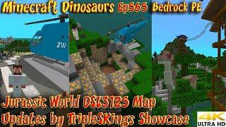 Jurassic World DSL3125 Map Updates by TripleSKings 4K60FPS Minecraft Bedrock PE Dinosaurs Ep565