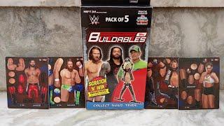 Topps WWE BUILDABLES 5's PACK UNBOXING AND REVIEW !!! ROLLINS ,STYLES, ROUSEY PULLED !!!