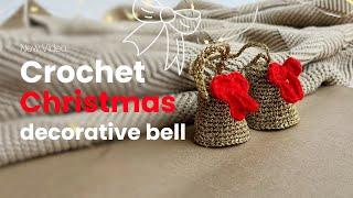 How to crochet a stunning gold Christmas  bell  | DIY Crochet Christmas decorations 