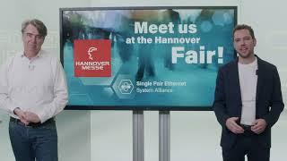 Single Pair Ethernet System Alliance participates with its own booth at Hannover Messe!