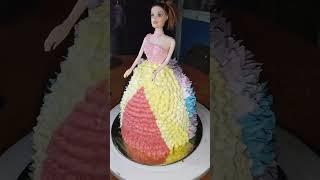 Vanilla doll cake #youtubshorts #shortsvideo #shorts