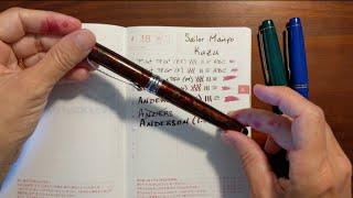 Sailor Manyo Kuzu and Fountain Pens