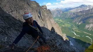 Climbing Brudgommen from Romsdalen