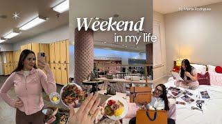 A weekend in my life living in the US // workout, vision board, shopping, cooking and more...