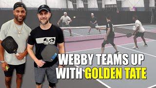 Webby and Golden Tate Team Up For a High Level Game At Wolverine Pickleball