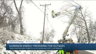 Dominion Energy prepping for more power outages from ice storm