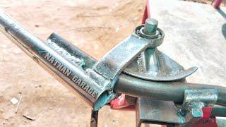 SMART THINKING || a welder makes an iron pipe bending tool from used shock pipe