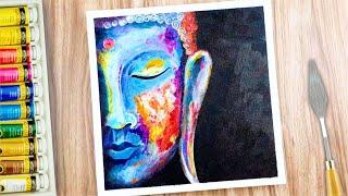 Buddha Painting / Step by step / Buddha painting for beginner / Daily Challenge #36 #buddhapainting