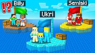 Ukri Familie vs Billy Familie vs Semlaki Familie auf einem Raft Challenge in Minecraft!