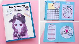 5 Easy Paper Games in a book / DIY Cute Gaming Book / How to make paper gaming book | DIY Paper game