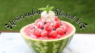 How to Make Watermelon Shaved Ice Dessert (Melon Bingsu)