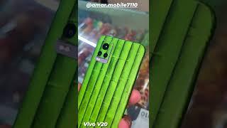 Vivo V20 #vivo #v20 #green #wood #skin #machine #cut #lamination #amar #mobile #bhavnagar #tripler