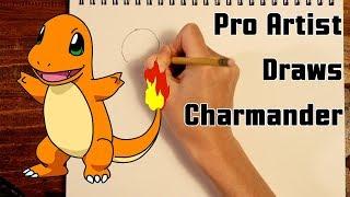 Pro Artist Draws Charmander | Pokemon