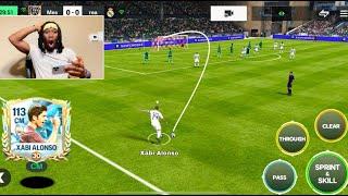 stopping his long shot is IMPOSSIBLE - 113 Maxed Rated Xabi Alonso Gameplay - FC MOBILE
