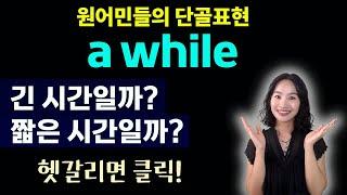 밥먹듯이 쓰이는 a while의 활용표현 모음! ㅣ 원어민 영어 ㅣ실생활 표현 ㅣ영어실수교정ㅣ 성인영어ㅣ영어문장만들기 ㅣ영작