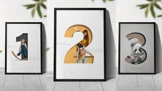 Creative Poster Design Idea - Photoshop Tutorial - Birthday Poster - Modern Graphics Design Idea