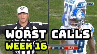 Worst Referee Calls of Week 16 | NFL 2019 highlights HD