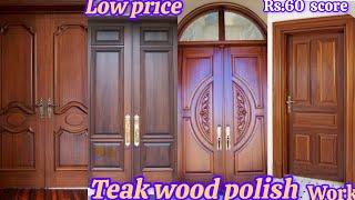 Door Polish Karne Ka Tarika | How To Polish Teakwood Door | Doors And wood Finishing |