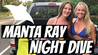 Night Diving with MANTA RAYS in Kona | Big Island, Hawaii | World Famous Manta Ray Night Dive!!