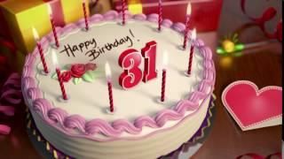 Happy 31st Birthday Cake Animation