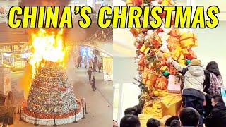 China's INSANE Christmas - Grab Hags and Burning Christmas Trees!