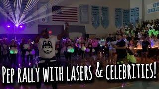 DJ GIG LOG! Massive pep rally with lasers, black lights, and celebrities!