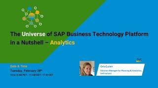 The Universe of SAP Business Technology Platform in a Nutshell – Analytics