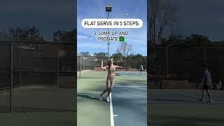 Flat serve in 5 steps  #serving #tennistip #servetennis #tennislife #tenniscreator