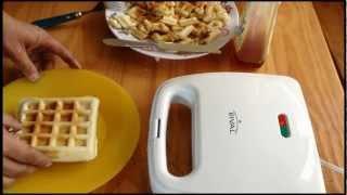 How to make Waffle's   Using Waffle Iron & Mix    HD Waffle's!!!