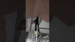 Skimming a vaulted ceiling - Very satisfying #satisfying #skimming #plastering #career