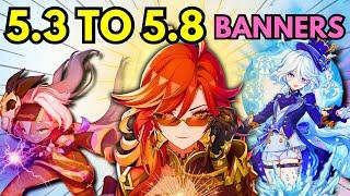 BANNER LEAKS FROM 5.3 TO 5.8 ! FURINA RERUN ! LANSAN ! 5.3,5.4,5.5,5.6 & 5.7,5.8 -GENSHIN IMPACT