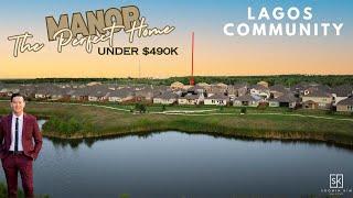 The Perfect Home in Manor under $500K | Lagos | 2,529 SF | 4 Beds | Greenbelt | Pond | Solar