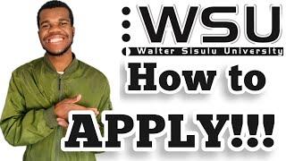 HOW TO APPLY  ONLINE AT WSU for 2024 | Walter Sisulu University