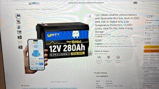 WattCycle 12V 280ah Smart Bluetooth LiFePO4 Mini  battery unboxing. Brand New Product.